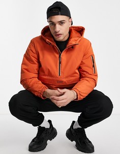Оранжевая ветровка Bershka-Оранжевый цвет