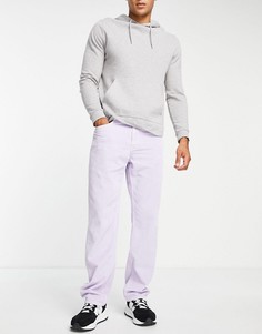 Сиреневые вельветовые джинсы прямого кроя ASOS DESIGN-Фиолетовый цвет