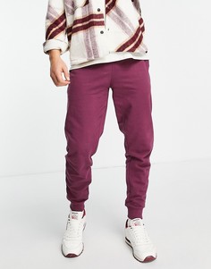 Бордовые суженные книзу джоггеры от комплекта ASOS DESIGN-Красный