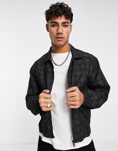 Черная куртка с высоким воротником River Island-Черный цвет