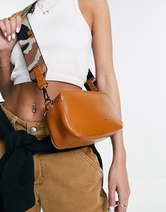 Светло-коричневая сумка через плечо с широким ремешком Claudia Canova-Коричневый цвет