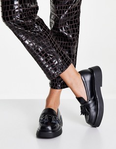 Черные лоферы на массивной подошве с кисточками ASOS DESIGN Maxwell-Черный цвет
