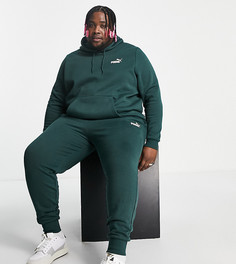 Темно-зеленые джоггеры Puma Plus Essentials-Зеленый цвет