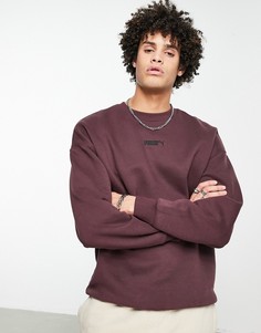 Бордовый oversized-свитшот Puma Classic-Красный