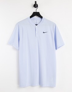 Серая футболка-поло с жаккардовым принтом Nike Golf Dry Vapor-Голубой