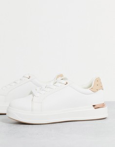 Белые кроссовки со стеганой отделкой и фурнитурой цвета розового золота schuh Marilyn-Белый