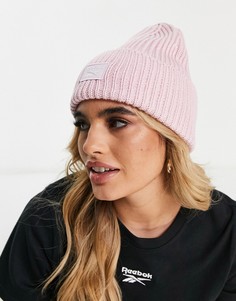 Шапка-бини ягодного цвета Reebok-Розовый цвет