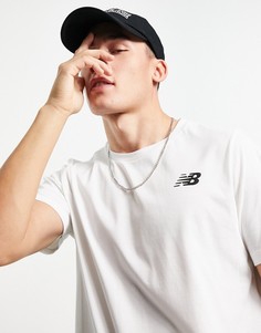 Белая футболка с логотипом New Balance-Белый