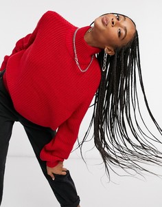 Красный свитер в рубчик Noisy May