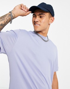 Фиолетовая свободная футболка в рубчик ASOS DESIGN-Фиолетовый цвет