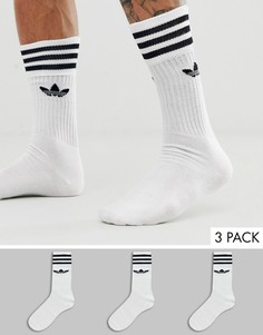 3 пары белых носков adidas Originals-Белый