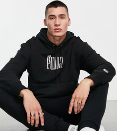Oversized-худи черного цвета с розовыми элементами Puma Downtown – эксклюзивно для ASOS-Черный цвет