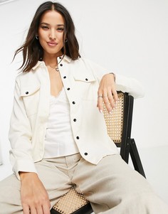 Бежевая вельветовая куртка-рубашка Vero Moda-Коричневый цвет
