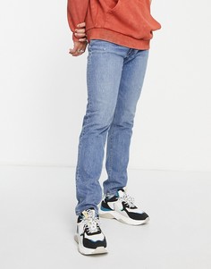 Облегающие потертые джинсы в стиле 90-х со рваной отделкой Abercrombie & Fitch-Голубой