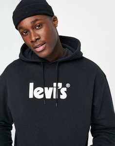 Черный худи с логотипом в виде постера Levis-Черный цвет Levis®