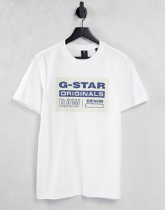 Белая футболка с логотипом "originals" G-Star-Белый