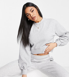 Светло-серый свитшот с объемными рукавами Puma Classics