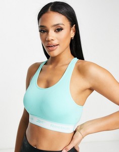 Мятный кроп-топ в рубчик Reebok Angie-Зеленый цвет