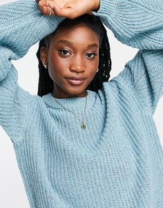 Голубой джемпер с объемными рукавами In The Style x Jac Jossa