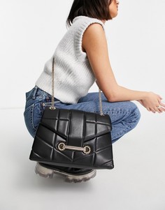 Черная стеганая сумка на плечо Topshop-Черный цвет