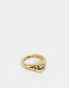 Золотистое кольцо с геометрическим дизайном Icon Brand-Золотистый