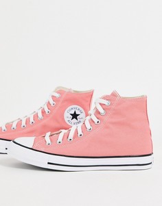 Розовые высокие кеды Converse Chuck Taylor-Розовый цвет