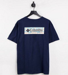 Темно-синяя футболка с принтом на спине Columbia North Cascades – эксклюзивно для ASOS-Темно-синий