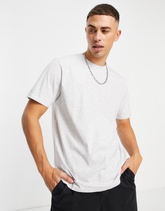 Серая меланжевая футболка классического кроя Topman-Серый