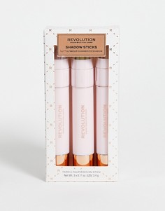 Набор теней для век с блестками в виде стиков Revolution – Soft Glamour-Разноцветный