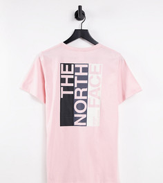 Розово-серая футболка The North Face Flag – эксклюзивно для ASOS-Розовый цвет