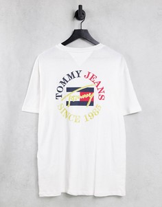 Белая футболка с круглым логотипом в винтажном стиле Tommy Jeans-Белый