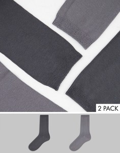 Набор из 2 пар серых носков до щиколотки из хлопка и модала Pretty Polly-Серый