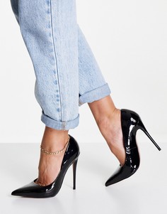 Черные туфли-лодочки на каблуке-шпильке ASOS DESIGN Passion-Черный цвет