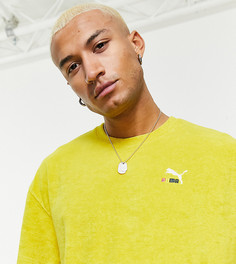 Желтая махровая футболка Puma – эксклюзивно на ASOS-Желтый
