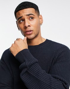 Темно-синий oversized-джемпер Selected Homme