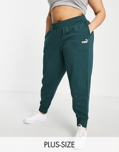 Темно-зеленые джоггеры Puma Plus Essentials-Зеленый цвет