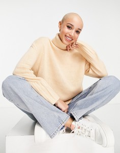 Бежевый джемпер с высоким воротником Brave Soul-Светло-бежевый цвет