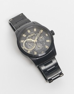 Мужские часы с черным ремешком-браслетом Hugo-Черный цвет