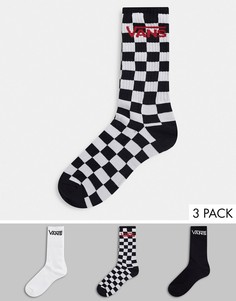 3 пары носков (черный/в клетку) Vans Classic