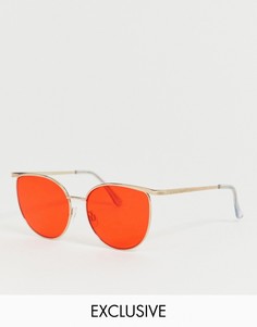 Солнцезащитные очки "кошачий глаз" с красными стеклами Missguided-Мульти