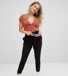 Черные строгие брюки New Look Petite-Черный