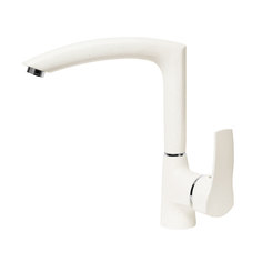 Смеситель для кухни AquaGranitEx C-7040 (331), белый