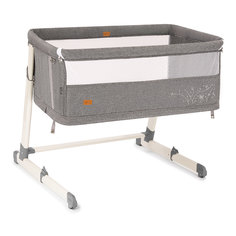 Детская приставная кроватка Nuovita Accanto Calma Grigio scuro Lino/Темно-серый лён