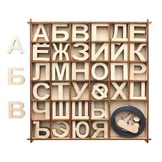 L-1176 Деревянная заготовка Астра Набор букв 145 шт. в коробке, 21,2х21,2 см Astra