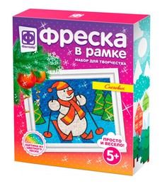 Набор творческий Фантазёр Фреска Снеговик 407013ФН Фантазер