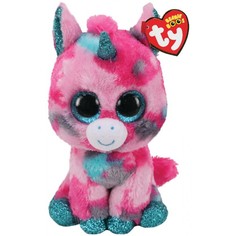 Мягкая игрушка TY Единорог, розово-голубой, 15 см 36313