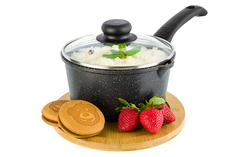 Ковш 1, 4 л Elan Gallery ГАРМОНИЯ ВКУСА Черный мрамор с носиком