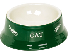 Одинарная миска для кошек и собак Nobby, керамика, зеленый, 0.14 л