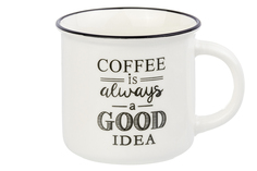 Кружка 400 мл 12х9,5х8,5 см "COFFEE is always a GOOD idea" Elan Gallery