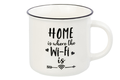 Кружка 400 мл 12х9,5х8,5 см "HOME is where the Wi-Fi" Elan Gallery